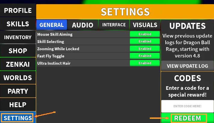 How to redeem dragon ball rage codes steps