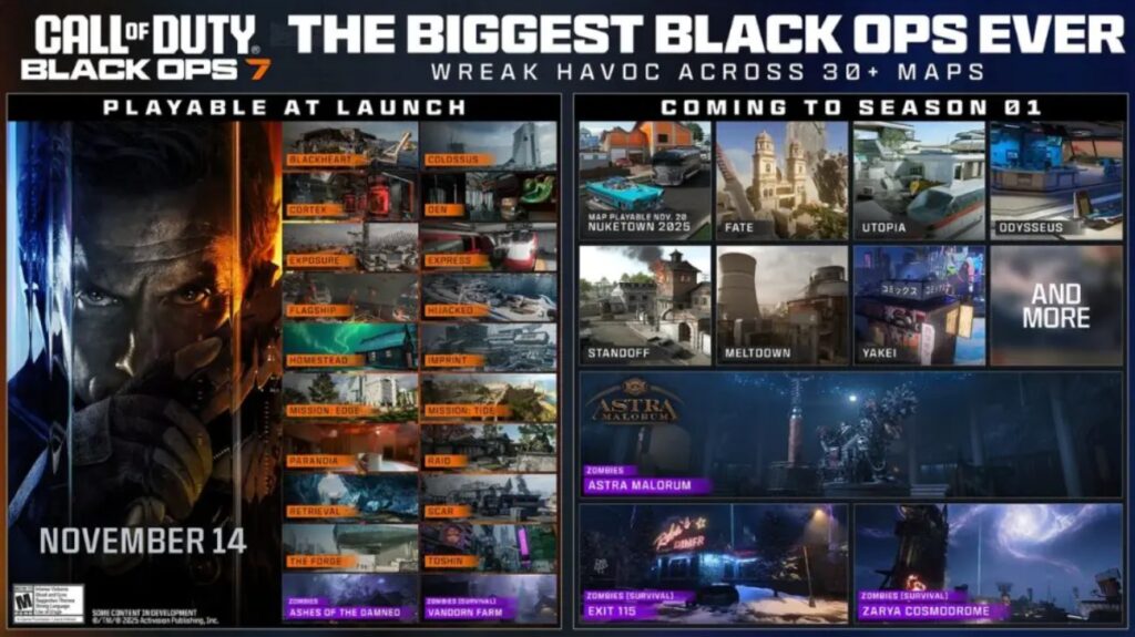 Call of Duty: Black Ops 7 Season 1 Early Patch Notes – Explosive New Maps, Epic Weapons, and Major Updates! 1 Black Ops 7 Season 1 New Maps