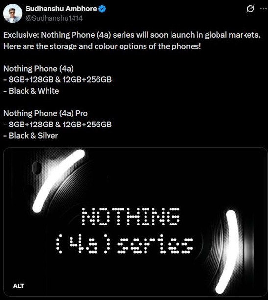 Nothing Phone (4a) Series Complete Variant Details Surface Before Official Launch 1 nothing-phone-4a-ram-storage-colours-leak-ss