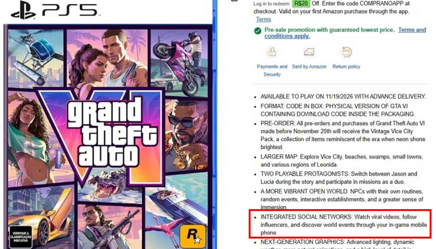 GTA 6 Lets You Doom Scroll on Your In-Game Phone, Just Like Real Life 1 GTA-6-Social-Media-shown-on-Amazon-Brazil-Details